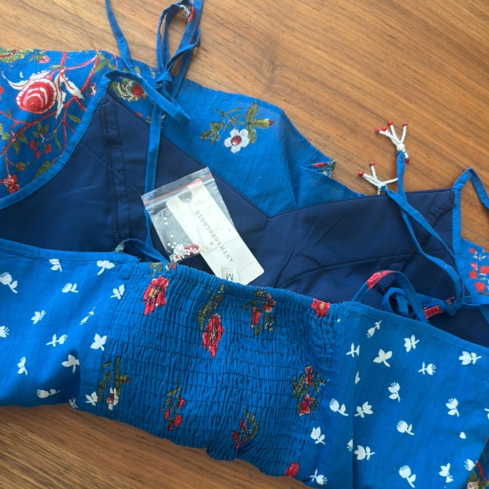 Floral Embroidered Blue Top - Picture 4 of 4